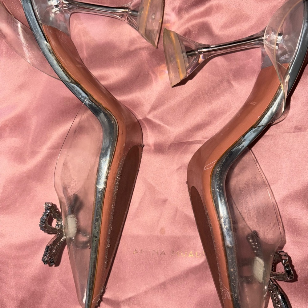 Elegant Silver and Pink Women's Heels - Picture 7 of 7